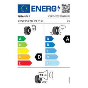 265/35 R20 99Y XL Triangle EffeXSport TH202 Yazlık Lastik 2024 Üretim