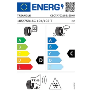 185/75 R16 C 104/102T 8PR Triangle Seasonx Van TA702 4 Mevsim Lastik 2024 Üretim
