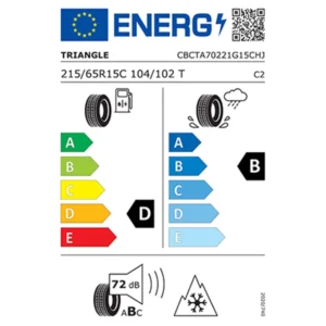 215/65 R15 C 104/102T 6PR Triangle Seasonx Van TA702 4 Mevsim Lastik 2024 Üretim